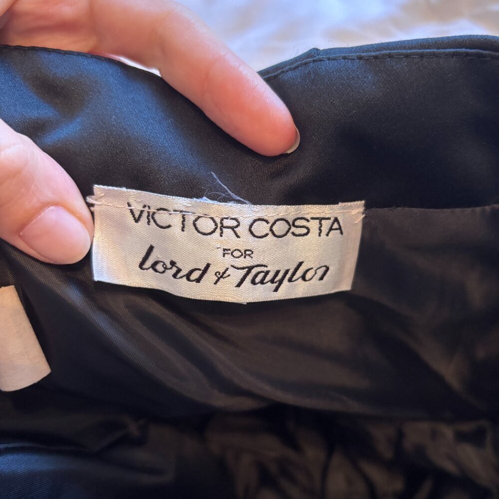 Dark Romantic Victor Costa for Lord & Taylor Dress with Bow Detail - Picture 6 of 6